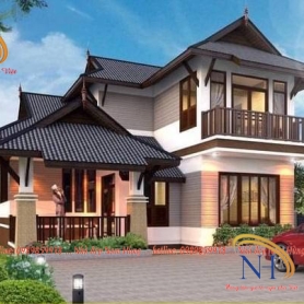 MẪU NHÀ MÁI THÁI 2 TẦNG