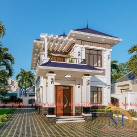 MẪU NHÀ MÁI THÁI 2 TẦNG 002