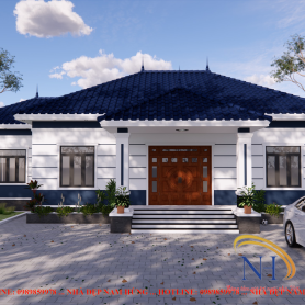 THIẾT KẾ BIỆT THỰ VƯỜN CẤP 4 MÁI NHẬT ĐƯỢC THIẾT KẾ VÀ THI CÔNG TẠI THÁI THUỴ - THÁI BÌNH 