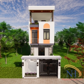 MẪU NHÀ 2,5 TẦNG HIỆN ĐẠI ĐẸP XUẤT SẮC