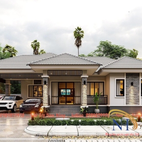 MẪU NHÀ MÁI THÁI 2 TẦNG 008