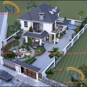 MẪU NHÀ MÁI THÁI 2 TẦNG ĐẸP 