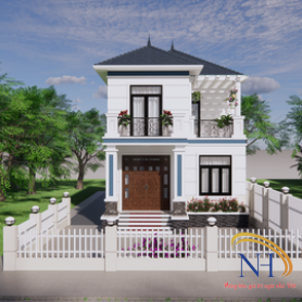 THIẾT KẾ NHÀ 2 TẦNG MÁI NHẬT ĐẸP, NỔI BẬT TẠI VĂN GIANG - HƯNG YÊN