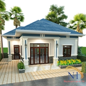 Các mẫu nhà cấp 4 mái Nhật 3 phòng ngủ