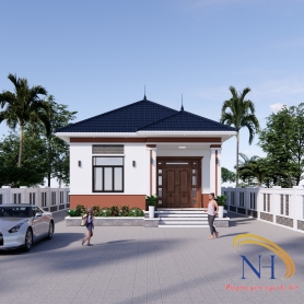 MẪU NHÀ CẤP 4 MÁI NHẬT 7.5M TẠI CẨM XUYÊN – HÀ TĨNH