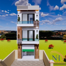 MẪU NHÀ PHỐ 3 TẦNG HIỆN ĐẠI DO NAM HÙNG XÂY THIẾT KẾ VÀ XÂY DỰNG TẠI HẢI PHÒNG
